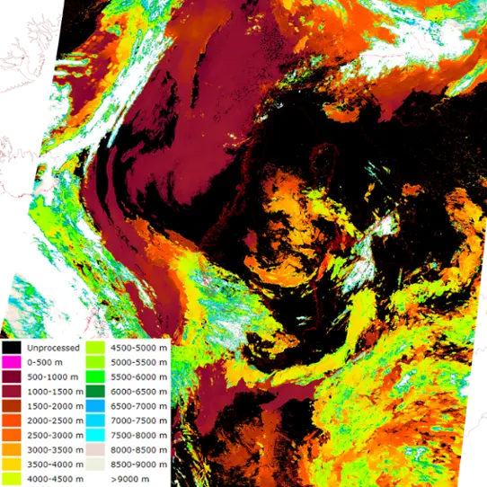 Cloud top Temperaure and Height.