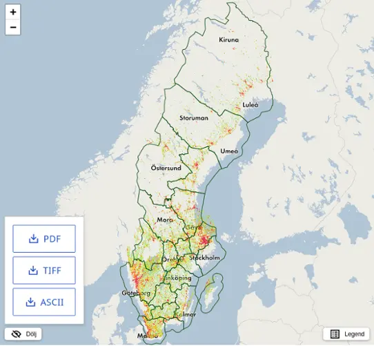 skärmklipp av vad som visas i kartan.