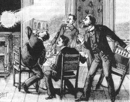 Klotblixt, illustration från 1800-talet
