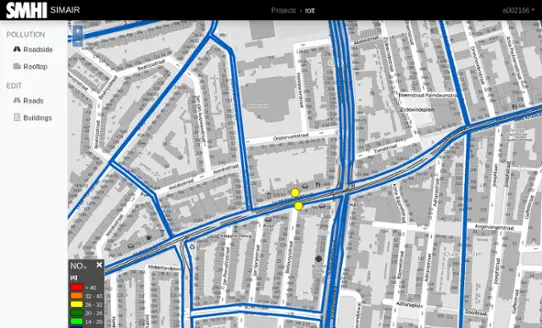 SIMAIR allows for dispersion calculations in your city through a simple web interface.