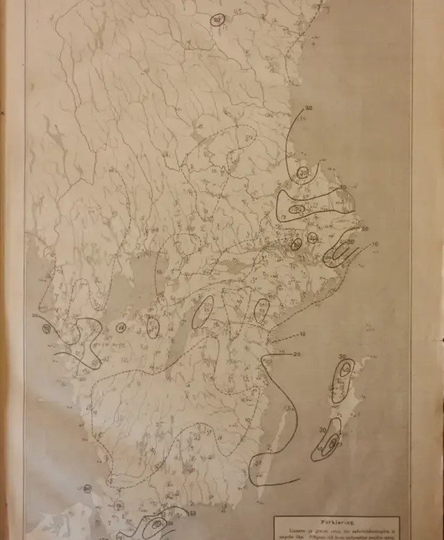 Analys av månadsnederbörden i januari 1881.
