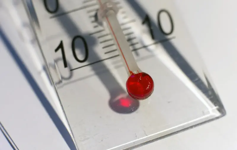 Bilden visar en termometer