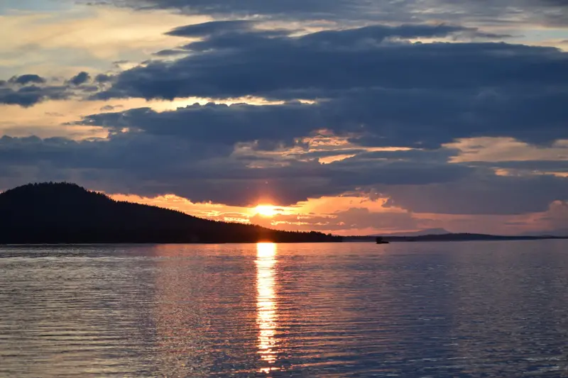 Hornavan i solnedgång