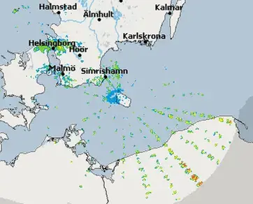 Bild som illustrerar störningar för en radar