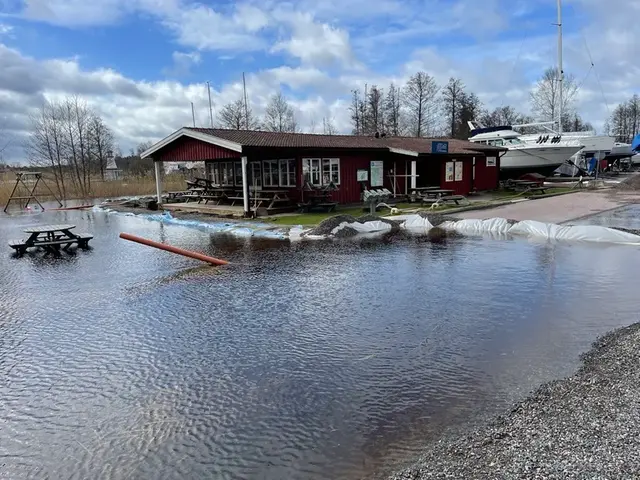 Översvämmat hus