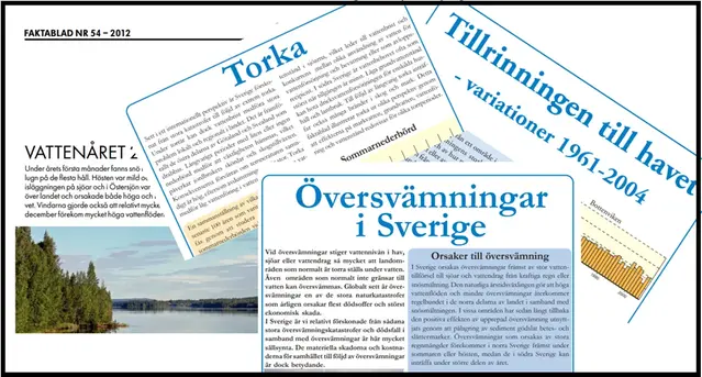 Urklipp av ett antal publikationer.