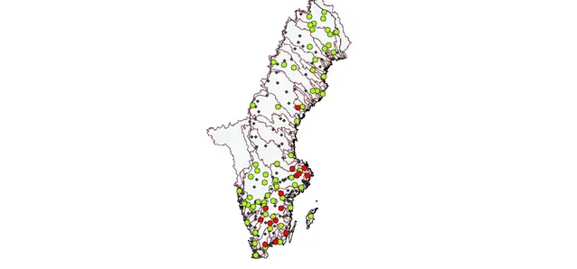 Karta över Sverige