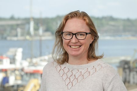 Porträtt på en kvinna.