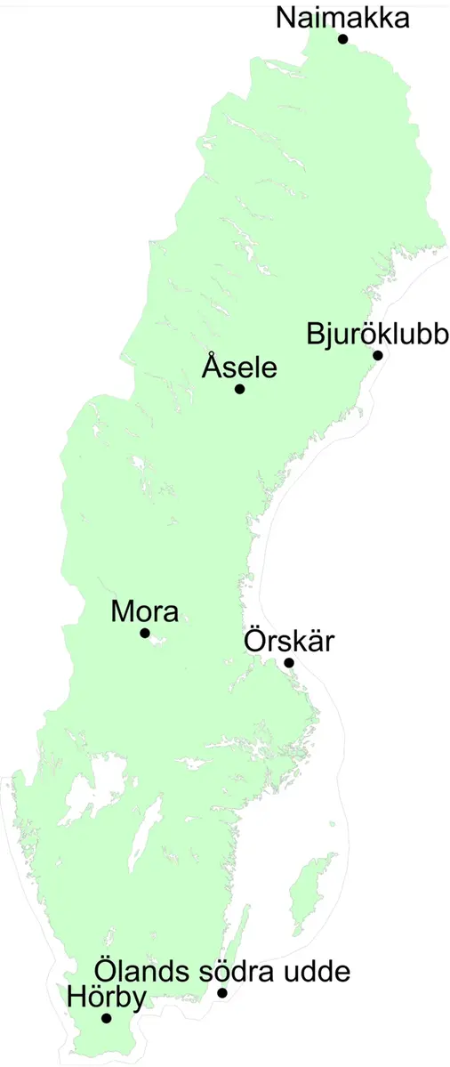 Stationernas läge