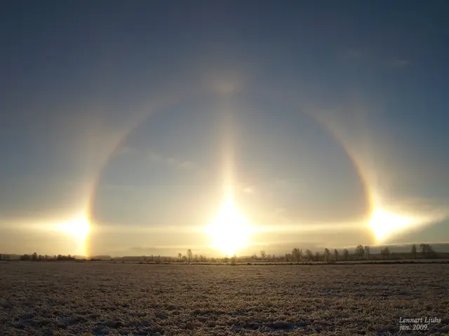 Halo över en åker.